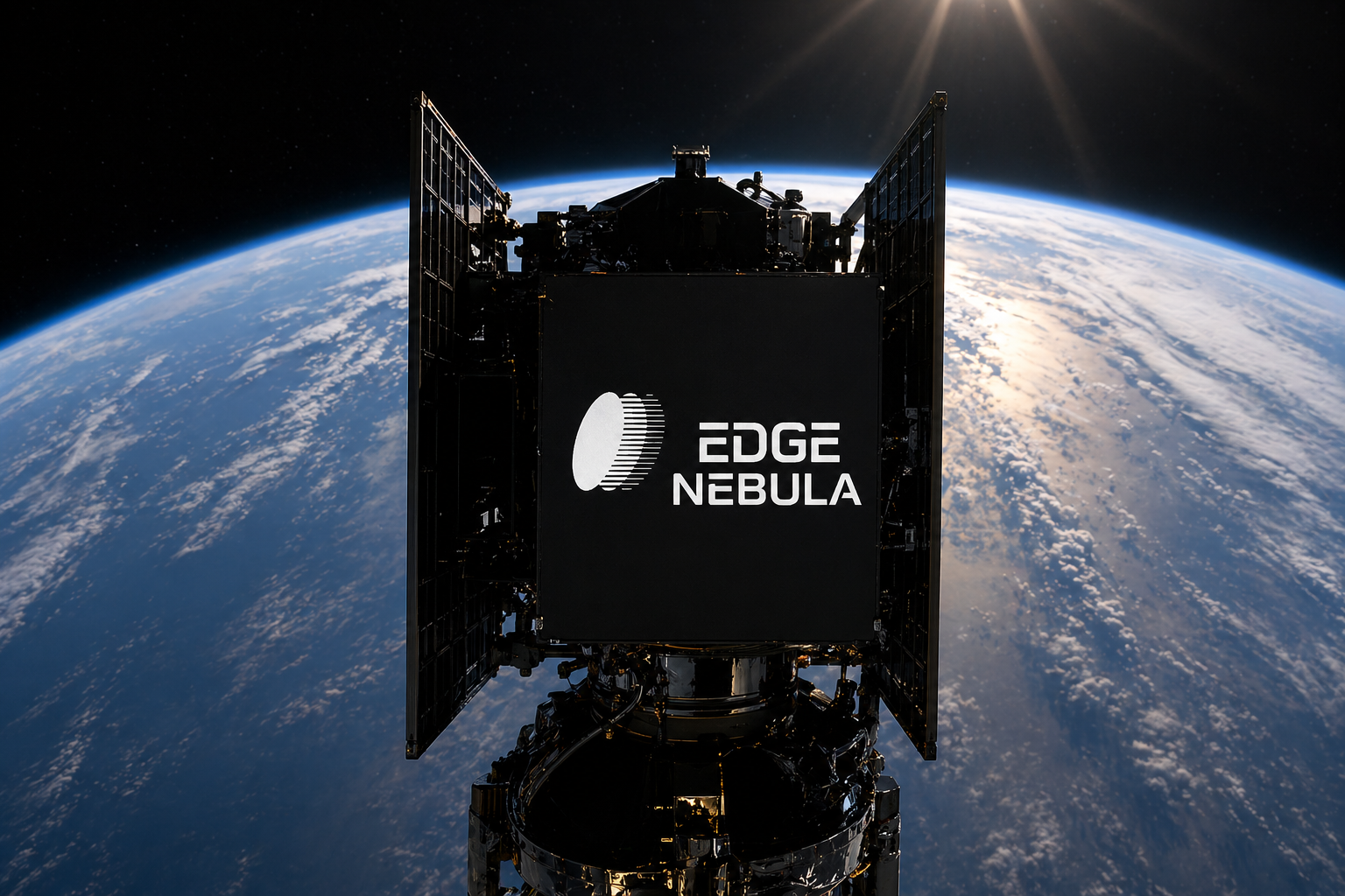 Edge Nebula — a Firma compute-and-energy satellite in orbit over Earth