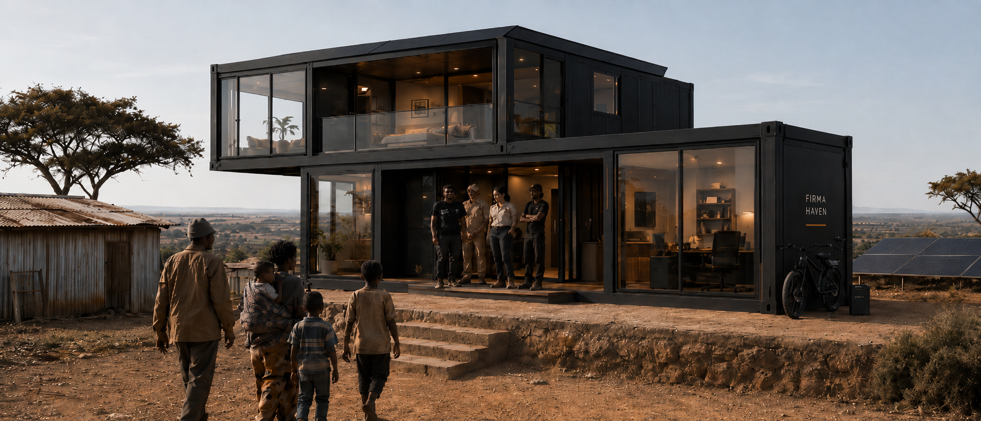 Firma Haven two-story modular home with family